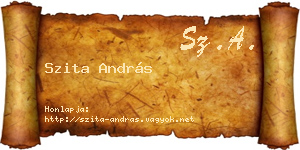 Szita András névjegykártya