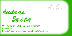 andras szita business card